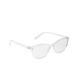 GARTH Unisex Clear Lens & White Aviator Sunglasses with UV Protected Lens-58