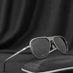 Eyewearlabs Unisex Aviator Sunglasses With Polarised & UV Protected Lens ELCG9828SC2EL1018-45