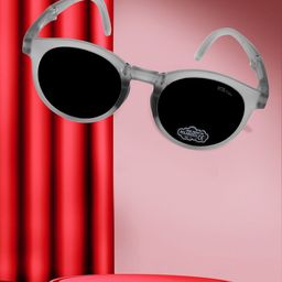 Kool Kidz Kids Round Sunglasses with Polarised and UV Protected Lens-KKSP 9-078 GRY-11