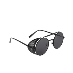 GARTH Unisex Black Lens & Round Sunglasses with UV Protected Lens GRT_RND_JALI_BLK-29