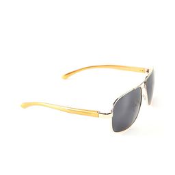 Intellilens Unisex Black Lens & Gold-Toned Square Sunglasses with Polarised and UV Protected Lens-image-10