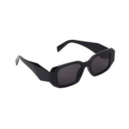 CRIBA Full Rim Rectangle Sunglasses with UV Protected Lens CR_PRADA_BLK-23