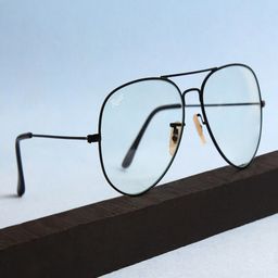 RESIST EYEWEAR Unisex Clear Lens & Black Aviator Sunglasses with UV Protected Lens AIRCRAFTS BLACK DAY & NIGHT-31