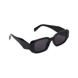 SCAGLIA Unisex Rectangle Sunglasses with UV Protected Lens SCG_3076_G-BLK-41