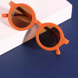PASSION PETALS Kids Round Sunglasses-Polarised and UV Protected Lens 11-11orangesunglasses-image-41