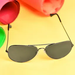 WROGN Men Aviator Sunglasses with UV Protected Lens WRNSG-06-AVI-BK-BK-54