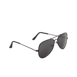 GARTH Unisex Grey Lens & Black Aviator Sunglasses with UV Protected Lens-12