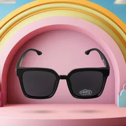 Kool Kidz Kids Square Sunglasses with Polarised and UV Protected Lens-KKSP CT11072 BK-image-71