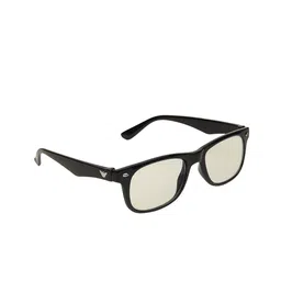GARTH Unisex Clear Lens & Black Rectangle Sunglasses with UV Protected Lens-18
