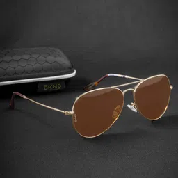 Eyewearlabs Unisex Aviator Sunglasses With Polarised Lens ELOKJinSntC2-64
