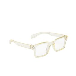 GARTH Unisex Clear Lens & Yellow Wayfarer Sunglasses with UV Protected Lens-17