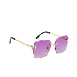 AISLIN Unisex Oversized Sunglasses with UV Protected Lens ES_14904-89-AS-1085-PUR-GLD-OSW-36