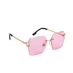 AISLIN Unisex Oversized Sunglasses with UV Protected Lens ES_14903-89-AS-1085-PNK-GLD-OSWF-image-18