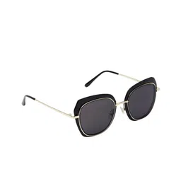 MARC LOUIS Men Black Lens & Black Oval Sunglasses with UV Protected Lens-21