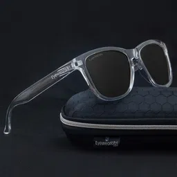 Eyewearlabs Wayfarer Sunglasses with Polarised and UV Protected Lens CWhiteWalkerSC4EL1095-45