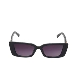 GARTH Unisex Grey Lens & Black Rectangle Sunglasses with UV Protected Lens image 5
