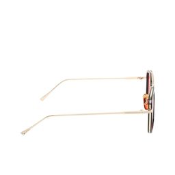 GARTH Unisex Red Lens & Gold-Toned Rectangle Sunglasses with UV Protected Lens image 2