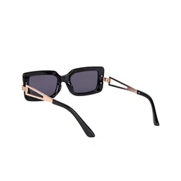AISLIN Unisex Rectangle Sunglass With UV Protected Lens ES_13461-95-AS-LH067-BLK-BKGL-RT image 4