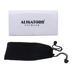 ALIGATORR Unisex Rectangle Sunglasses with UV Protected Lens AGR_PRADA_WHT BLK image 3