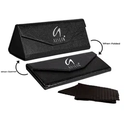 AISLIN Unisex Rectangle Sunglass With UV Protected Lens ES_13462-95-AS-LH067-BLU-GYGLC-RT image 5