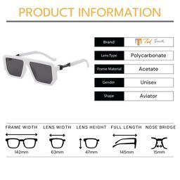 Ted Smith Unisex Square Sunglasses with UV Protected Lens TS-TRUMP_C5 image 4