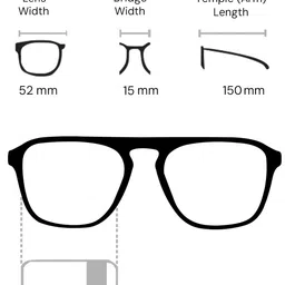 Eyewearlabs Unisex Square Sunglasses With Polarised Lens ELOKHaydnMBC7 image 2