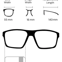Eyewearlabs Unisex Rectangle Sunglasses With Polarised Lens image 2