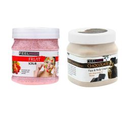 FEELHIGH Face & Body Mix Fruit Scrub Enriched with Mix fruit Extract & Chocolate Cream-10