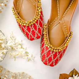 NR By Nidhi Rathi Square Toe Ethnic Embellished Mojaris-17