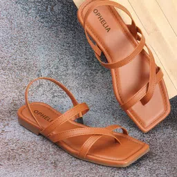 OPHELIA Women Open Toe Flats-17