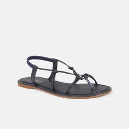 Vishudh Women Navy Blue Open Toe Flats-picture-55