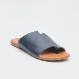 Vishudh Women Navy Blue Open Toe Flats-image-14