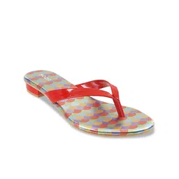Mochi Printed Open Toe Flats-35