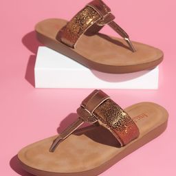 Inc 5 Textured T-Strap Flats-50