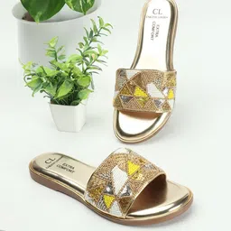 Carlton London Embellished Open Toe Flats-image-55