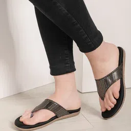 Shezone Women Open Toe Flats-77