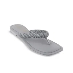 Catwalk Shimmer Open Toe Flats-7