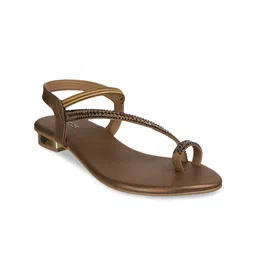 Metro Embellished One Toe Flats-5