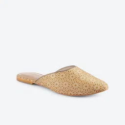Biba Women Yellow Printed Ethnic Mules-image-31