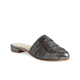 ERIDANI Women Metallic Textured Mules-image-17
