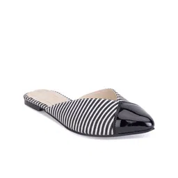 BEAVER Striped Pointed Toe Mules-picture-40