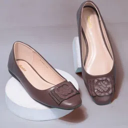 Bata Embellished Ballerinas-46