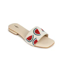 Shezone Embellished Open Toe Flats image 4