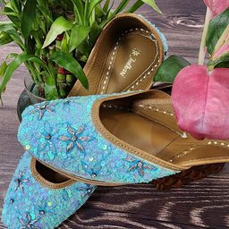 Fulkari Women Printed Ethnic Ballerinas with Bows Flats-3