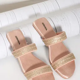 Anouk Embroidered Open Toe Flats-9