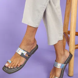 Paragon Women Anti Skid & Sturdy Construction ne Toe Flats-18