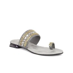 Inc 5 Embellished Ethnic One Toe Flats-43