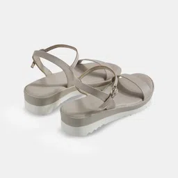 LEMON & PEPPER Open Toe Flats With Buckle Closure image 4