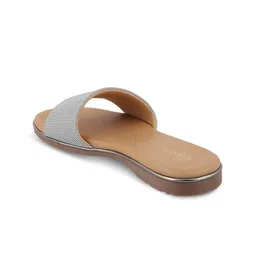 Tresmode Textured Slip On Open Toe Flats image 2