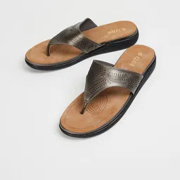 CODE by Lifestyle Open Toe Flats With Laser Cuts image 4